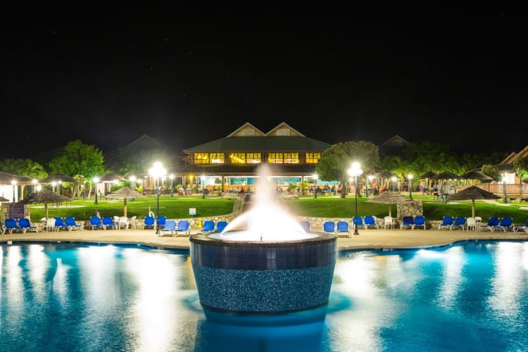 Main swimminp pool at night